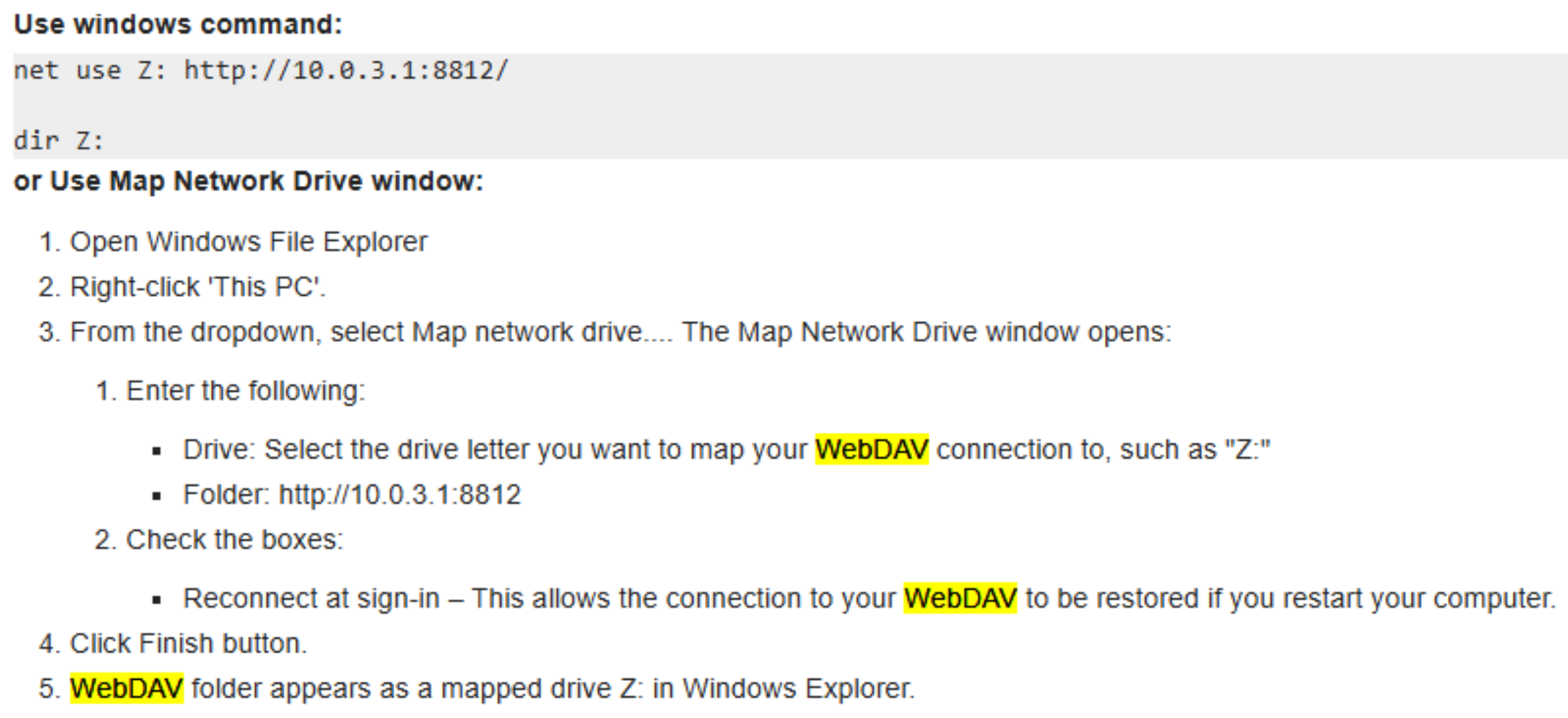 Activer Shared-drive dans Windows